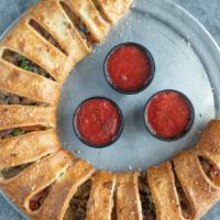 Small Supreme Calzone- · Sausage, Hamburger, Pepperoni, Canadian Bacon, Green Bell Peppers, Onions, Mushrooms, Black ...