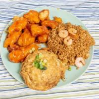 Two Meat Combos · pick two, includes shrimp fried rice and egg roll
