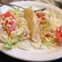 Taco Dinner · Three of a kind corn or flour tortillas filled with your choice of beef, chicken or pork, se...
