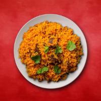 Lamb Biryani Sensation · Long grain basmati rice cooked in a sealed pot with juicy pieces of lamb in a blend of exoti...