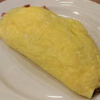 Western Omelette · ham, green pepper, grilled onions, american cheese.