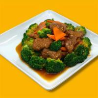Beef With Broccoli · Beef, broccoli, and carrots.