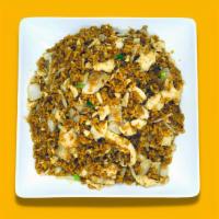 Chicken Fried Rice · Chicken, onions, bean sprouts, eggs.
