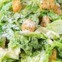 Caesar · Fresh-cut romaine, shaved parmesan, croutons and a side of caesar dressing. Add chicken for ...