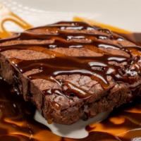 Francesca'S Triple Chocolate Brownies · Ghirardelli triple chocolate brownie topped with a chocolate and caramel drizzle.