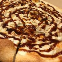Bbq Chicken Pizza · Joe's homemade Bbq sauce on a thin crispy crust topped with tender grilled chicken, red onio...