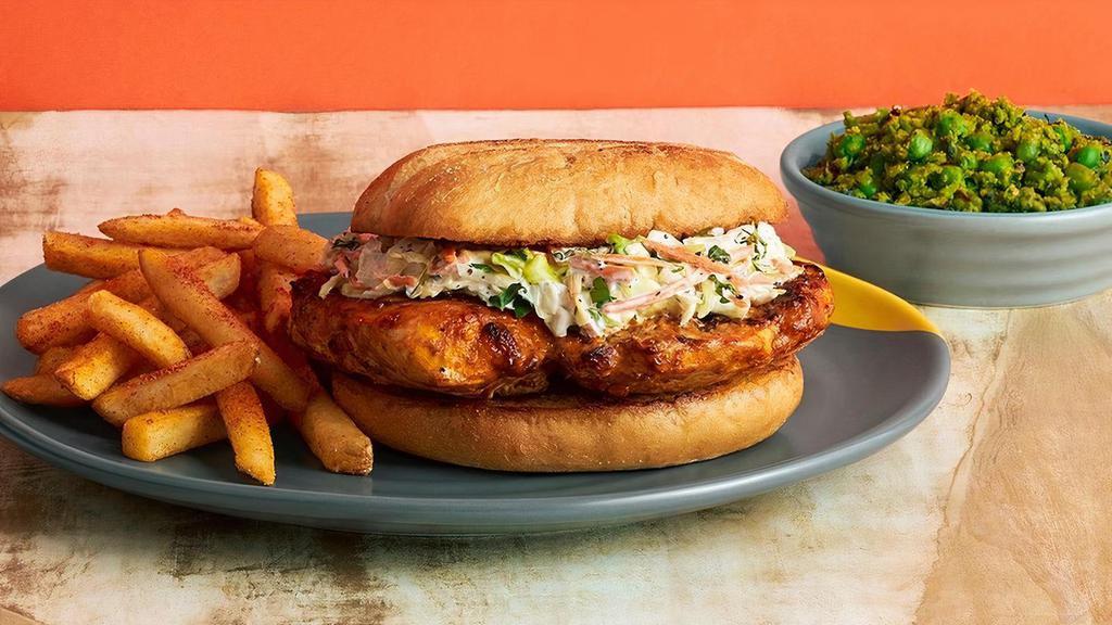 Nandocas' Choice · A butterflied PERi-PERi chicken breast served on garlic bread, and topped with our house-made coleslaw.
