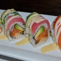 Maplewood Common Roll · In: sp salmon, avocado

Out: tuna, salmon, yellowtail with spice sweet mayo sauce.

These it...
