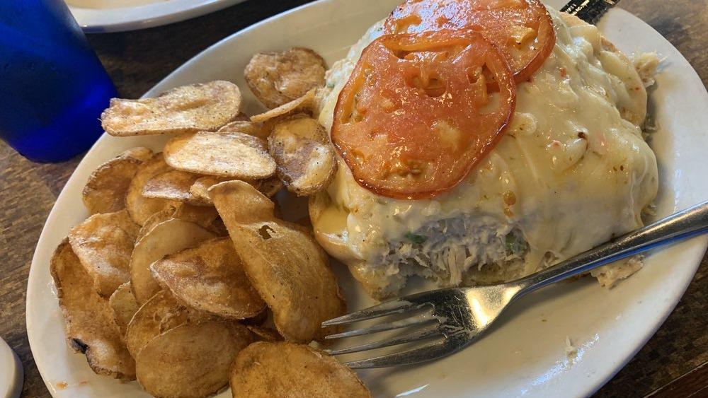Tuna Melt · Albacore tuna salad topped with grilled tomatoes, choice of cheese and wasabi mayo on the side. Served open-faced.