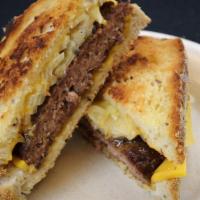 Patty Melt · Grilled onion, american cheese on grilled rye