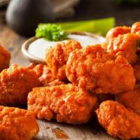 (6) Boneless Wings · Choose one sauce flavor. Fresh, never pre-cooked. All white meat chicken, lightly breaded, a...