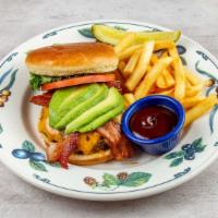 Beyond Meat Vegan Burger · Meat vegan burger grilled plant base burger with melted Vegan American style cheese, topped ...