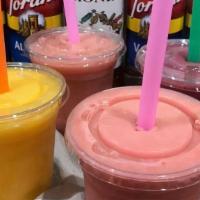 Smoothies · Strawberry strawberry banana wild berry mango peach or frozen lemonade.