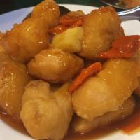 Sweet & Sour Chicken · With sauce on side.