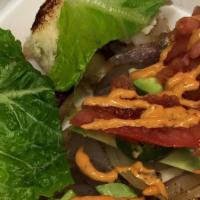 Uncle Sam · Caramelized onions, sharp cheddar seasoned tomato, green leaf lettuce and truck-made worcest...