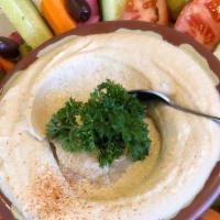 Hummus With Veggies · A beautiful mix of fresh veggies with hummus dip.