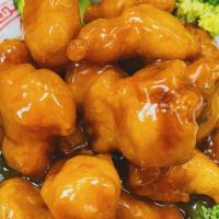 Honey Chicken · Chicken with broccoli in sweet honey sauce.