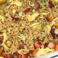Fried Rice (Single) · Choice of your meat with carrot, and green onion cooked with egg and fried rice.