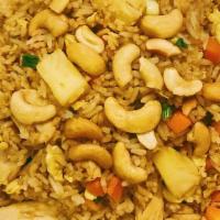 Hawaiian Fried Rice (Single) · Choice of your meat with carrot, pineapple, and green onions cooked with egg and fried rice ...