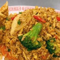 Chili Paste Fried Rice (Single) · Choice of your meat with carrot, broccoli, white onions and green onions cooked with house c...
