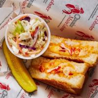 Lobster Grilled Cheese · Maine lobster, pepper jack and cheddar cheeses, on Texas style toast. Served with coleslaw a...