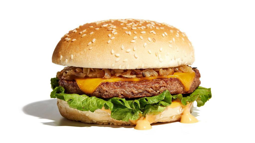 S&S Burger · American, dill pickles, lettuce, fried onion, S&S fancy sauce.