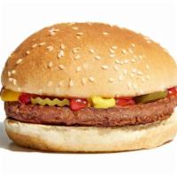 Classic Burger · Dill pickles, ketchup, mustard.