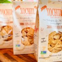 Xochitl Corn Chips · Mexican style white corn chips.
SALTED flavor only