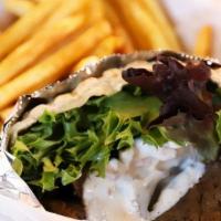 Little Sandwich [Kids] · choice of falafel, beef & lamb or chicken doner kabob with lettuce garlic sauce, curry fries