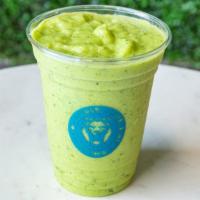 Feeling Froggy (Green) · Kale, Pineapple, Mango, Banana, Coconut Water