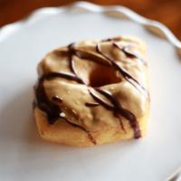 Mocha Doughnut · Espresso glaze with a rich Belgian chocolate drizzle.