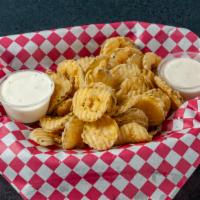 Fried Pickles · Battered and deep fried pickle chips.