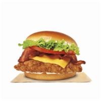 Crispy Chicken Sandwich With Bacon & Cheese Meal · Our Bacon & Cheese Crispy Chicken Sandwich is made with 100% white meat chicken filet, seaso...