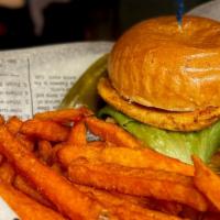 Hell Cat · Blackened chicken breast, pepper jack cheese, fried onion straws, lettuce, and spicy mayo se...