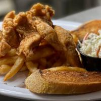 Chicken Tender Dinner · Hand-cut chicken breast, lightly breaded and deep-fried, served with seasoned fries, creamy ...