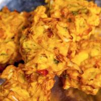 Vegetable Pakoras · vegetable fritters fried in chickpea flour