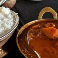 Chicken Vindaloo · portuguese influeced spicy goan dish made with chilli peppers, vinegar, spices and stewed in...