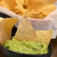 Guacamole Dip & Chips · Made from scratch mix of fresh avocado, onion and tomato with a hint of cilantro and jalapeñ...