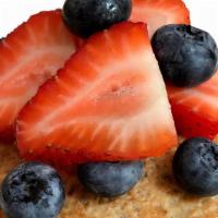 Protein Pancakes  · With your choice of healthy toppings you can add bananas,strawberries, blueberries, raspberr...