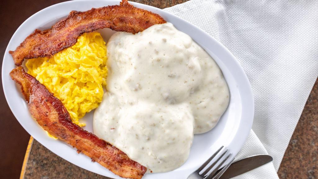 Sunrise 1/2 Biscuits & Gravy, 2 Eggs Any Style, 2 Pieces Of Links · Consuming raw or undercooked meats, poultry, seafood, shellfish, or eggs may increase your risk of foodborne illness.