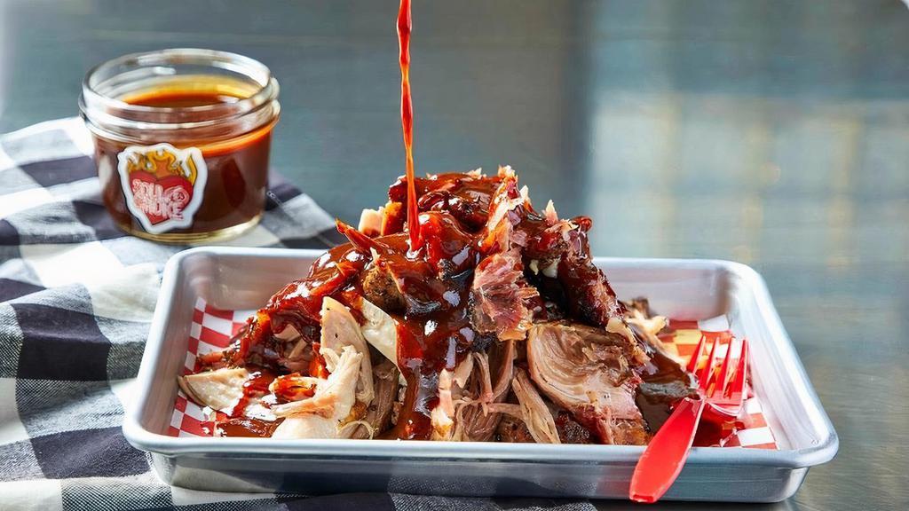 Smoked Pulled Pork · Smoked Pulled Pork Shoulder, Side of Original BBQ Sauce. *Gluten Free. Sauce served on the side