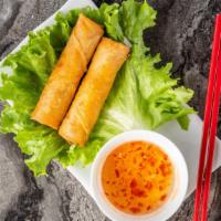 A2 Crispy Egg Rolls (2) / Cha Gio · Delicious crispy fried egg rolls with ground pork, shrimp and carrots. Served with fish sauc...