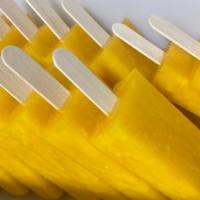 Mango Non Dairy Paleta · Peeled by hand mango blended with more and more mango.