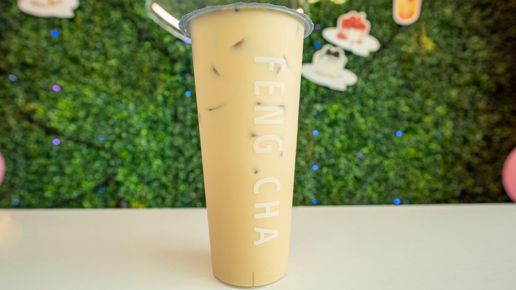 Classic Milk Tea (Iced) · Customize your traditional milk tea with any of quality teas! This lactose-free beverage is perfectly sweet and pairs well with our brown sugar boba!