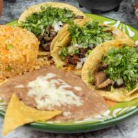 Taco Dinner · Dinner with 3 tacos.