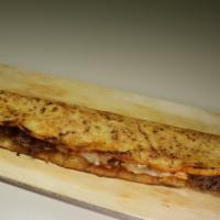 Machete Combinado · Handmade tortilla with cheese and a stew of your choice, with a crunchy touch to make it del...