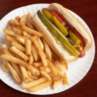 Hot Dog With Fries · 