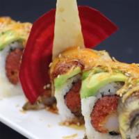 Sexy Roll · Spicy tuna, shrimp tempura, fresh water eel, and avocado.