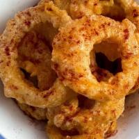 Pub Onion Rings · Fried onion rings, Smokeheads Texas Mop BBQ Sauce