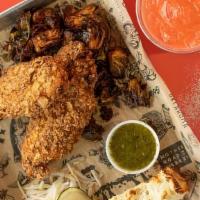S&V Potato Chip Fried Chicken Tenders · marinated and brined chicken tenders. slow cooked and then fried with our signature S&V pota...